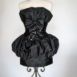 Short Black 80's Party Dress